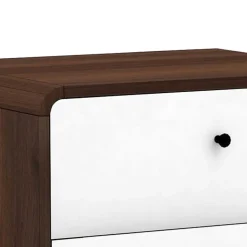 Nachtkommode in Walnuss & Weiß - Pollux