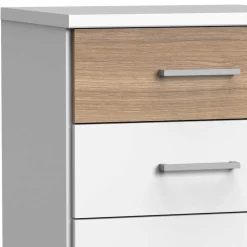 Nachtkommode in Weiß & Eiche - Calassina