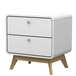 Nachtkommode in Weiß mit Eiche - Kolreva