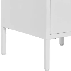 Nachtkommode in Weiß mit Gold - Lititia