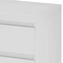 Nachtkommode in Weiß mit Schwarz - Atela