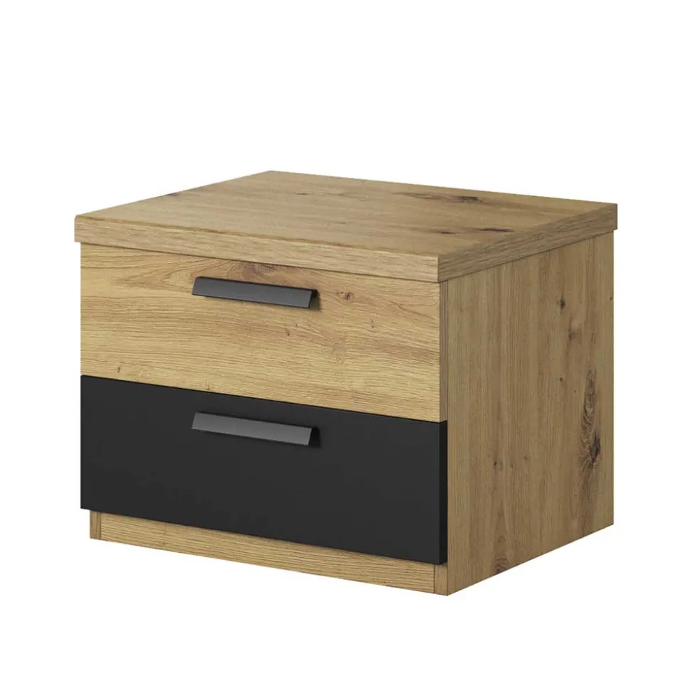 Nachtkommode in Wildeiche NB & Schwarz - Potsdam