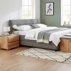 Nachtkommode mit 2 Schubladen Vilicita aus Kernbuche massiv