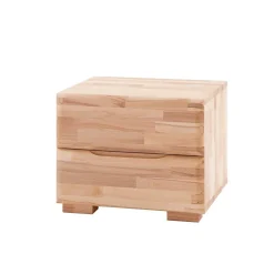 Nachtkommode mit 2 Schubladen Vilicita aus Kernbuche massiv