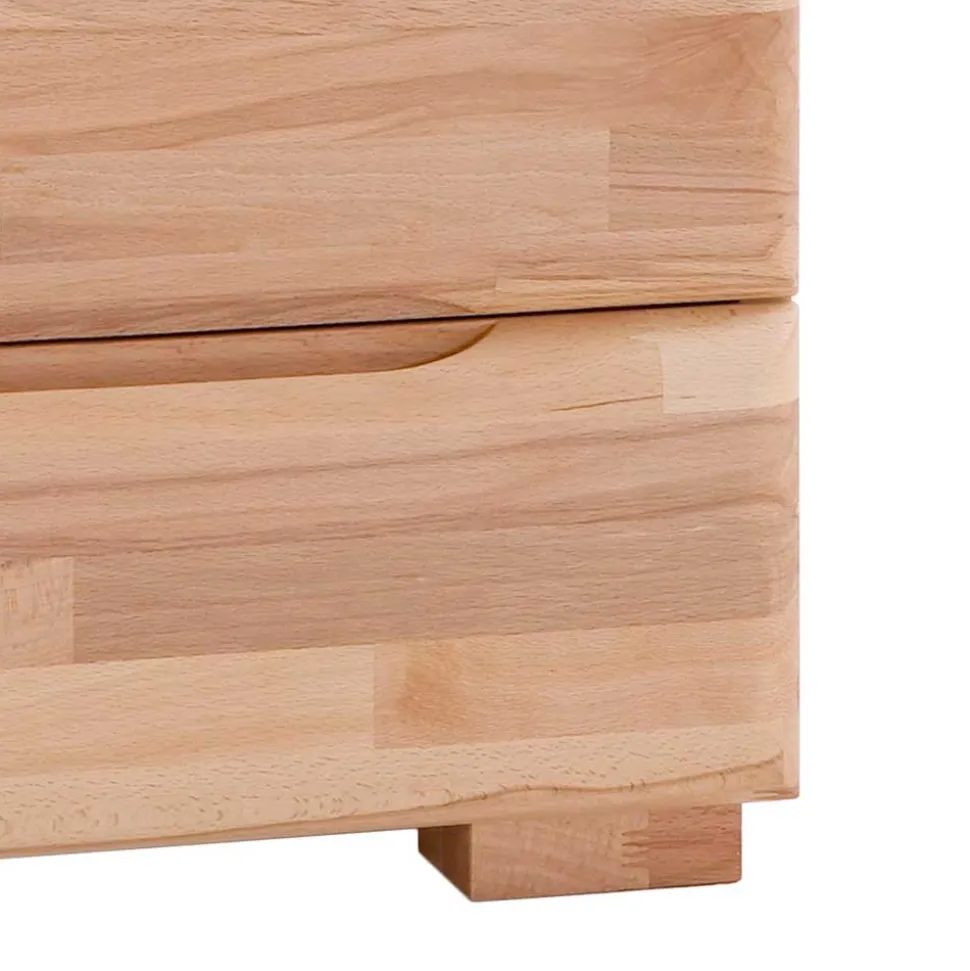 Nachtkommode mit 2 Schubladen Vilicita aus Kernbuche massiv