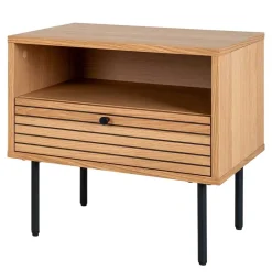 Nachtkommode mit Fach und Schublade - Virona