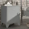 Nachtkommode mit Tür in Grau - Grandios
