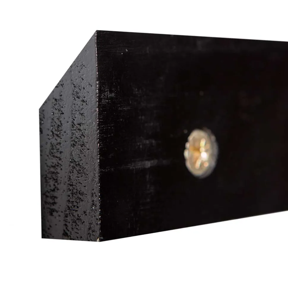 Nachtkonsole in Schwarz mit Furnier - Yalin