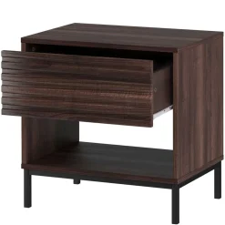 Nachtkonsole in Walnuss Holzoptik - Teleska