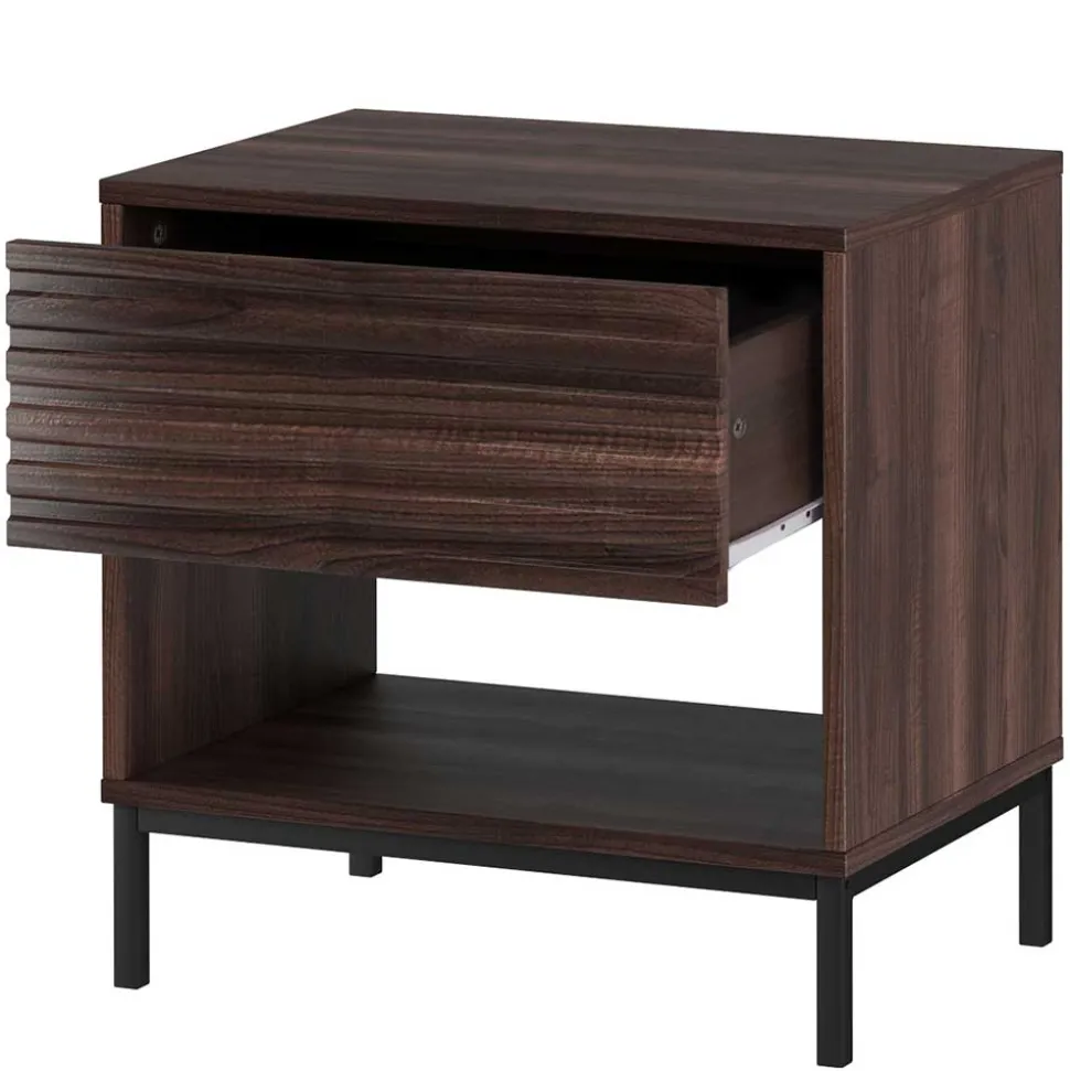 Nachtkonsole in Walnuss Holzoptik - Teleska