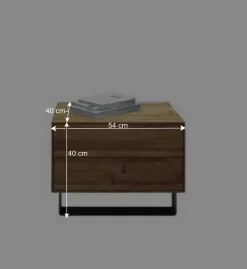 Nachtkonsole Manzey aus Wildeiche Massivholz