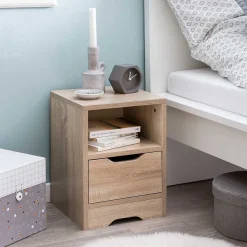 Nachtkonsole mit Fach und Schublade - Mavricara