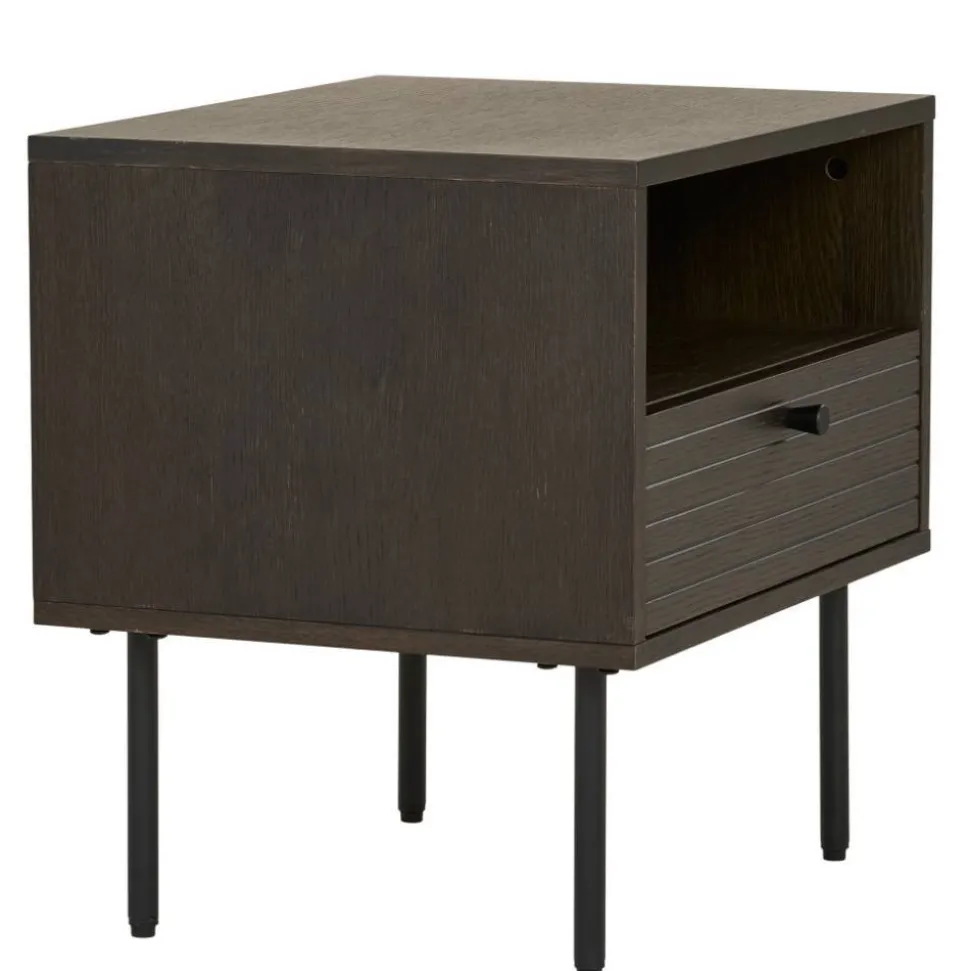 Nachtkonsole mit Fach und Schublade - Wega