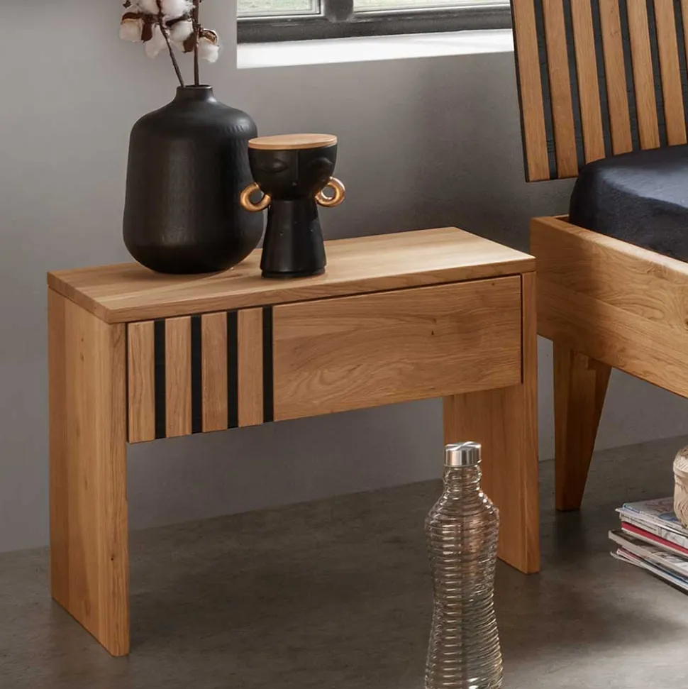 Nachtkonsole mit Schublade aus Wildeiche - Manarola