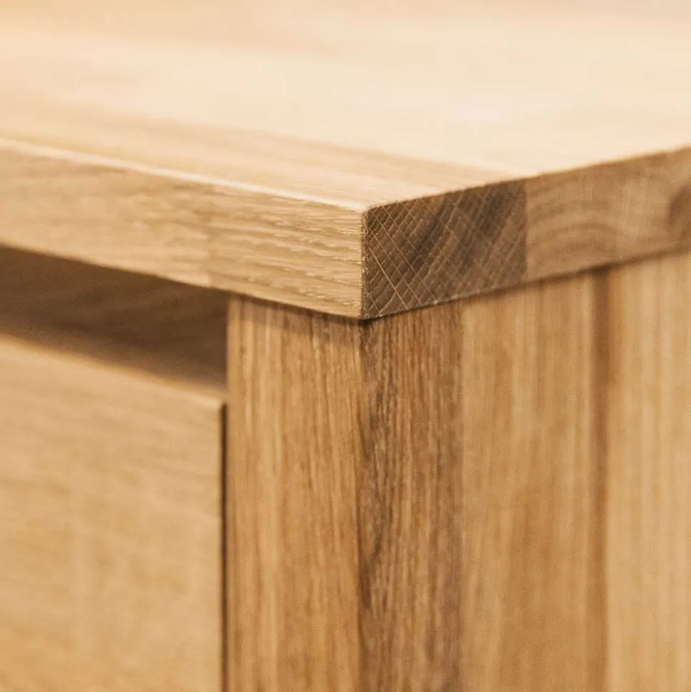 Nachtkonsole Nadalia aus Wildeiche Massivholz