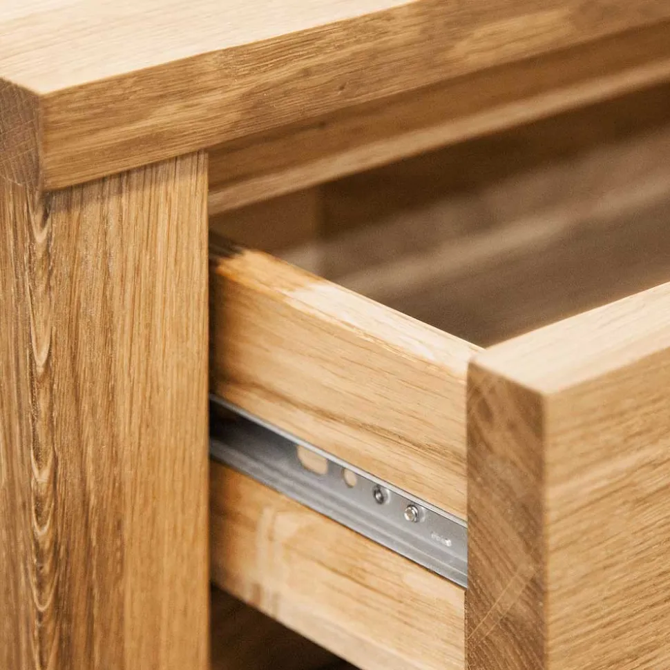 Nachtkonsole Nadalia aus Wildeiche Massivholz