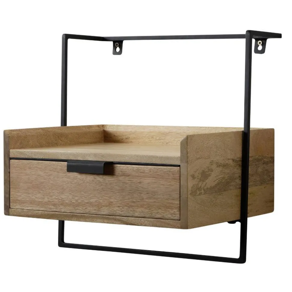 Nachtkonsole zum Aufhängen aus Mangoholz - Hanniba