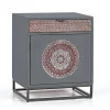 Nachtschrank - dekorativ mit Mandala - Mesusco