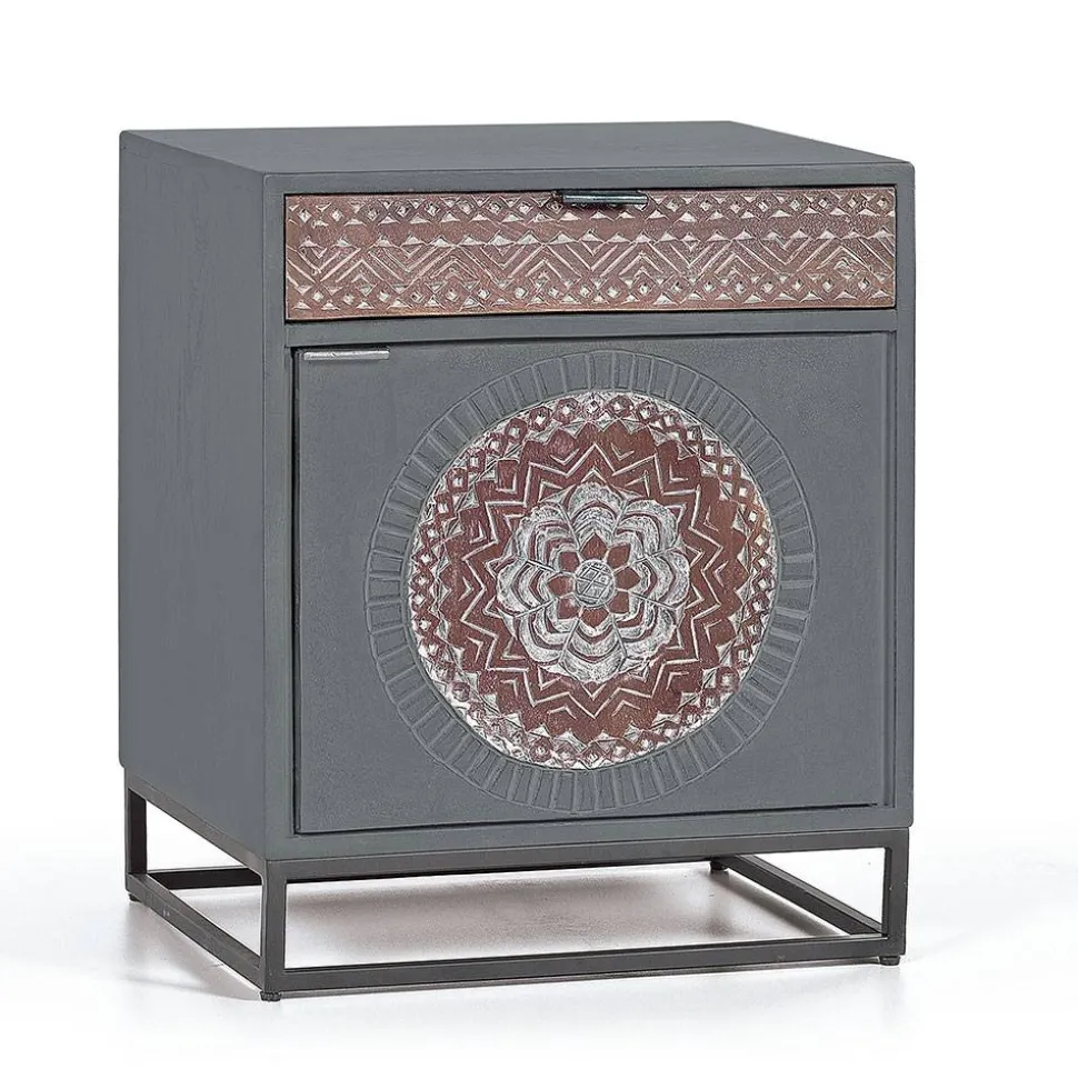 Nachtschrank - dekorativ mit Mandala - Mesusco