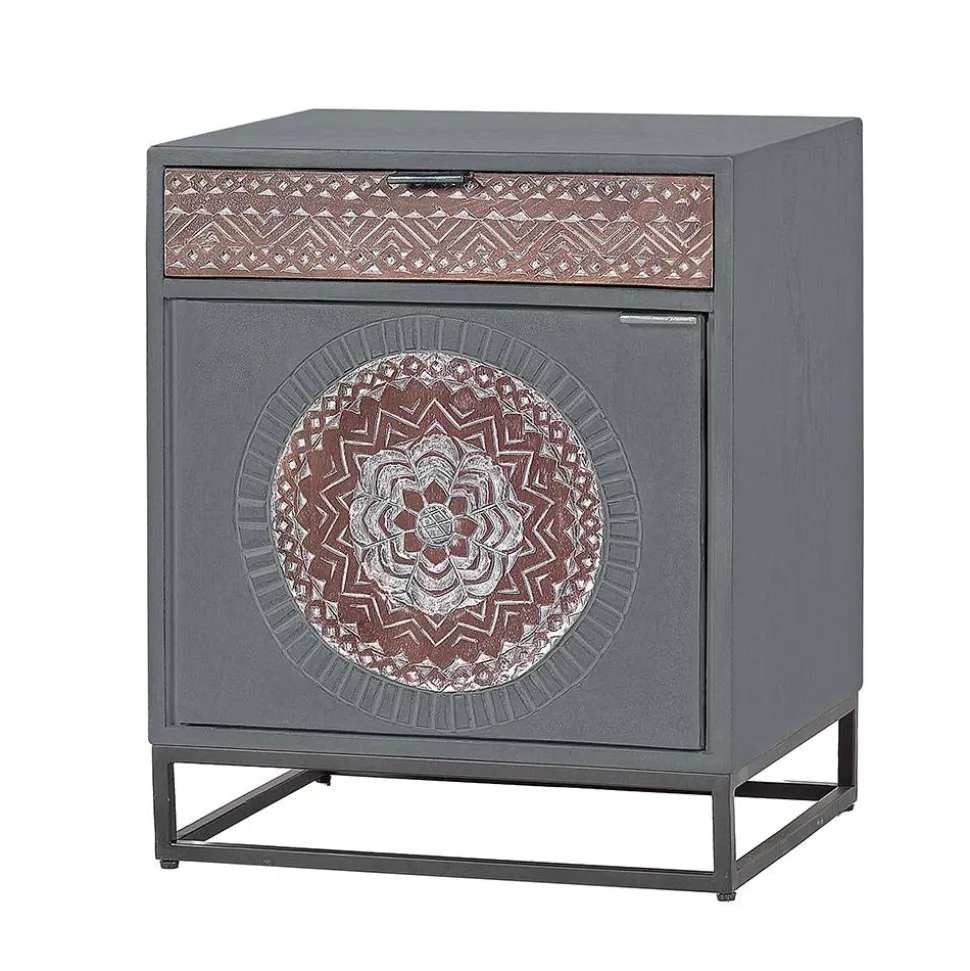 Nachtschrank - dekorativ mit Mandala - Mesusco
