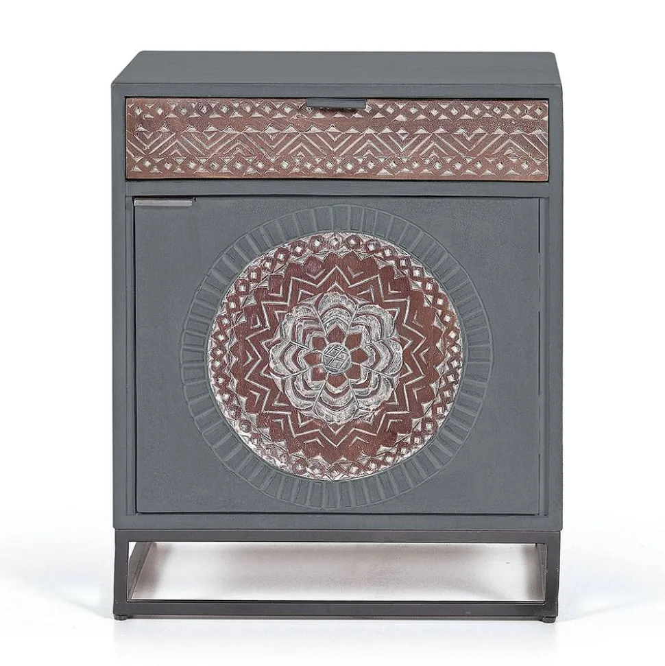 Nachtschrank - dekorativ mit Mandala - Mesusco