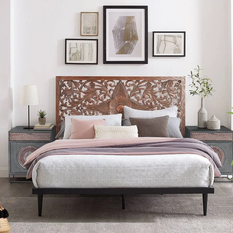 Nachtschrank - dekorativ mit Mandala - Mesusco