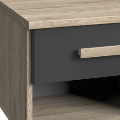 Nachttisch in Eiche San Remo & Dunkelgrau - Jilamenda