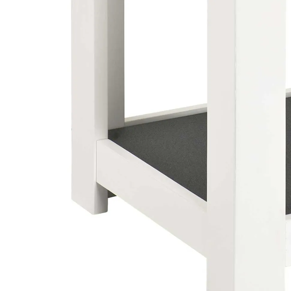 Nachttisch Kommode Mercadeo in Weiß Grau