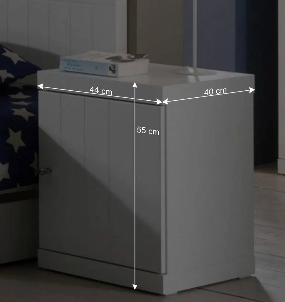 Nachttisch Maggy in Weiß