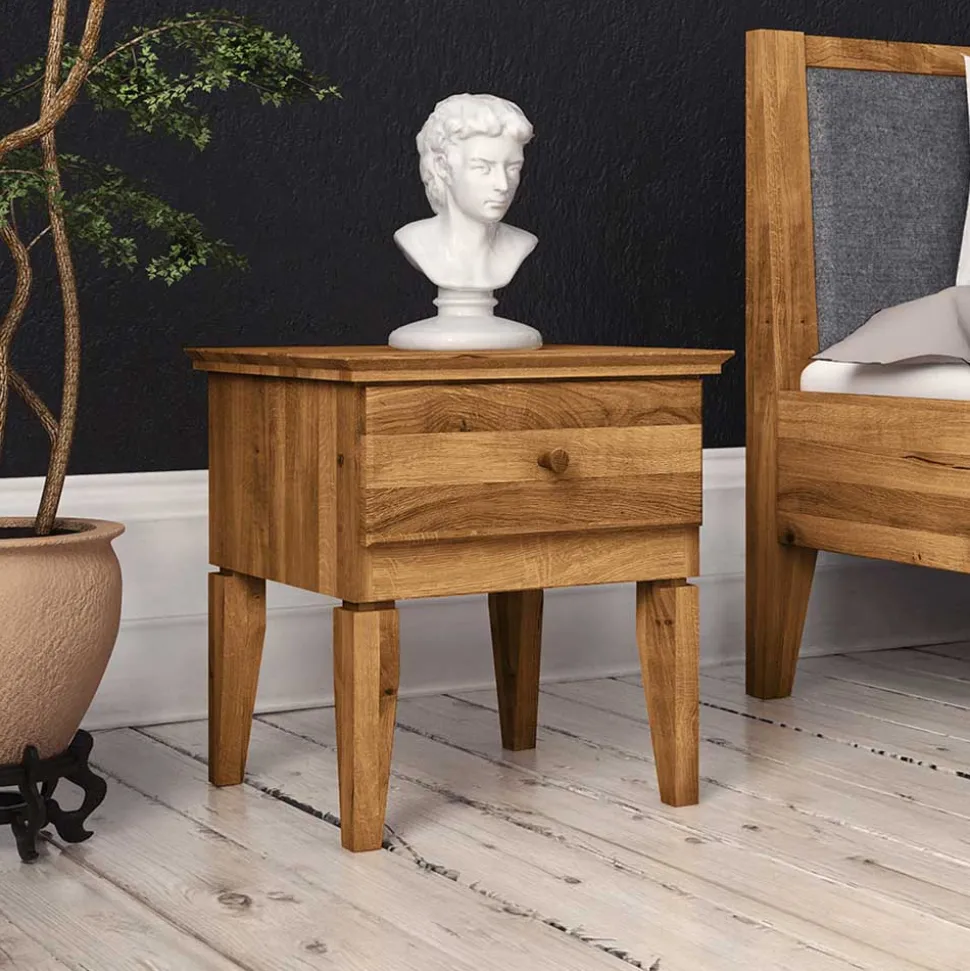 Nachttisch Masdamos aus Wildeiche massiv geölt