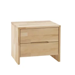 Nachttisch mit zwei Schubladen Devenia Kernbuche massiv