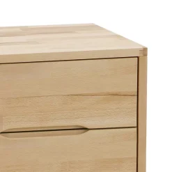 Nachttisch mit zwei Schubladen Devenia Kernbuche massiv