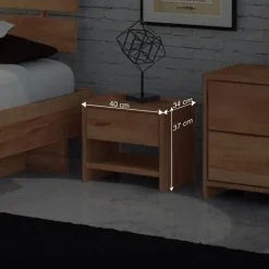 Nachttisch Salomonia aus Kernbuche Massivholz