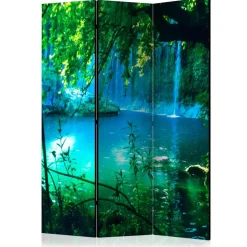 Natur Foto Paravent See & Wasserfall - Glacey