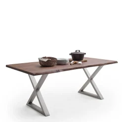 Naturkanten Esszimmertisch in Walnuss - Adison