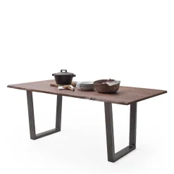 Naturkantentisch in Walnuss Braun Akazie - Genzema