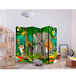 Niedlicher Kinder Paravent Dschungeltiere - Adatto