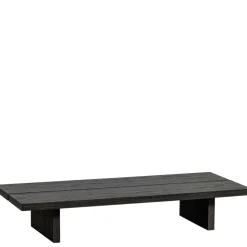 Niedriger Couchtisch in Dunkelbraun Holzoptik - Rosiblo