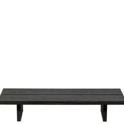 Niedriger Couchtisch in Dunkelbraun Holzoptik - Rosiblo