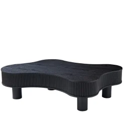 Niedriger Design-Couchtisch in Schwarz - Hiloria