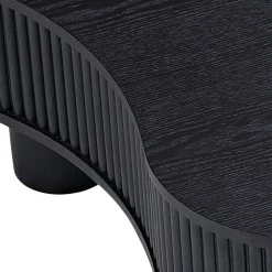 Niedriger Design-Couchtisch in Schwarz - Hiloria