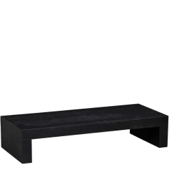 Niedriger Japandi Wohnzimmertisch in Schwarz - Milana