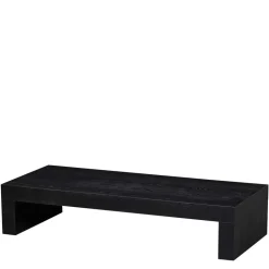 Niedriger Japandi Wohnzimmertisch in Schwarz - Milana