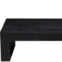 Niedriger Japandi Wohnzimmertisch in Schwarz - Milana