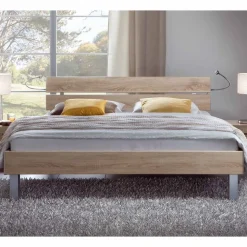 Niedriges Bett Hamburg in Eiche Sonoma Dekor