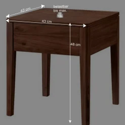 Nussbaum Holzbett für zwei Personen - Lerchona
