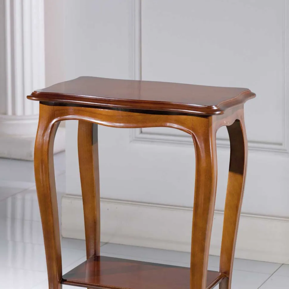 Nussbaumfarbener Beistelltisch Luvretto im Design Italienisch
