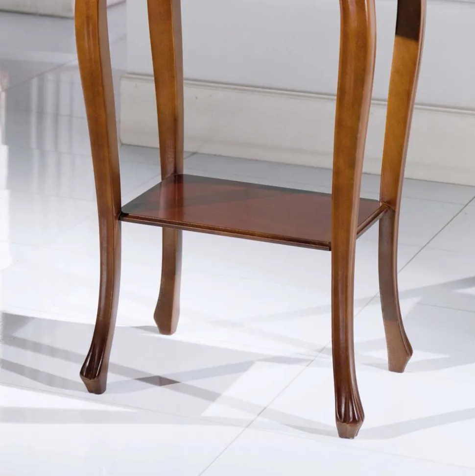 Nussbaumfarbener Beistelltisch Luvretto im Design Italienisch