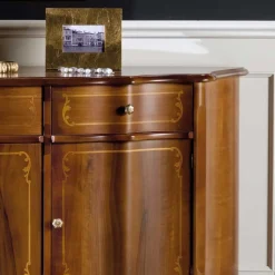 Nussbaumfarbenes Sideboard Dentro im Barock Design