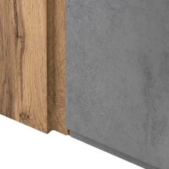 Oberschrank fürs Bad in Wildeiche & Beton - Mia